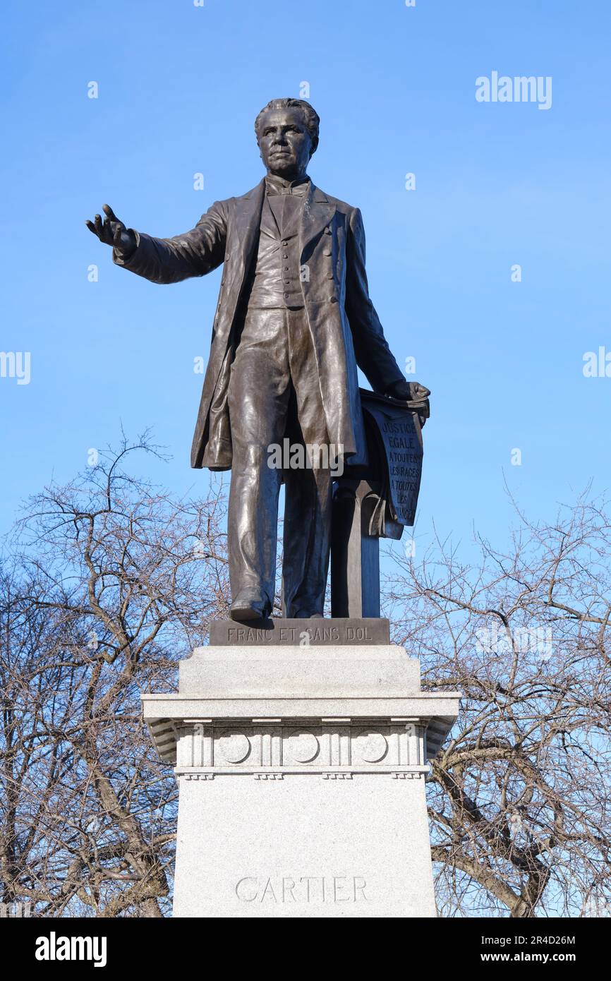 Statue de Cartier, Parc Montmorency, Québec, Canada Banque D'Images