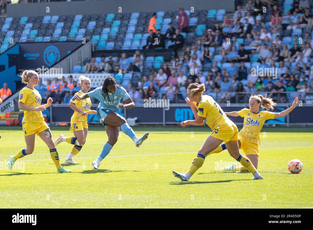 Manchester, Royaume-Uni. 27th mai 2023. Khadija Shaw #21 de Manchester City a obtenu 1-0 lors du match Barclays FA Women's Super League entre Manchester City et Everton à l'Academy Stadium, Manchester, le samedi 27th mai 2023. (Photo : Mike Morese | MI News) Credit: MI News & Sport /Alay Live News Banque D'Images