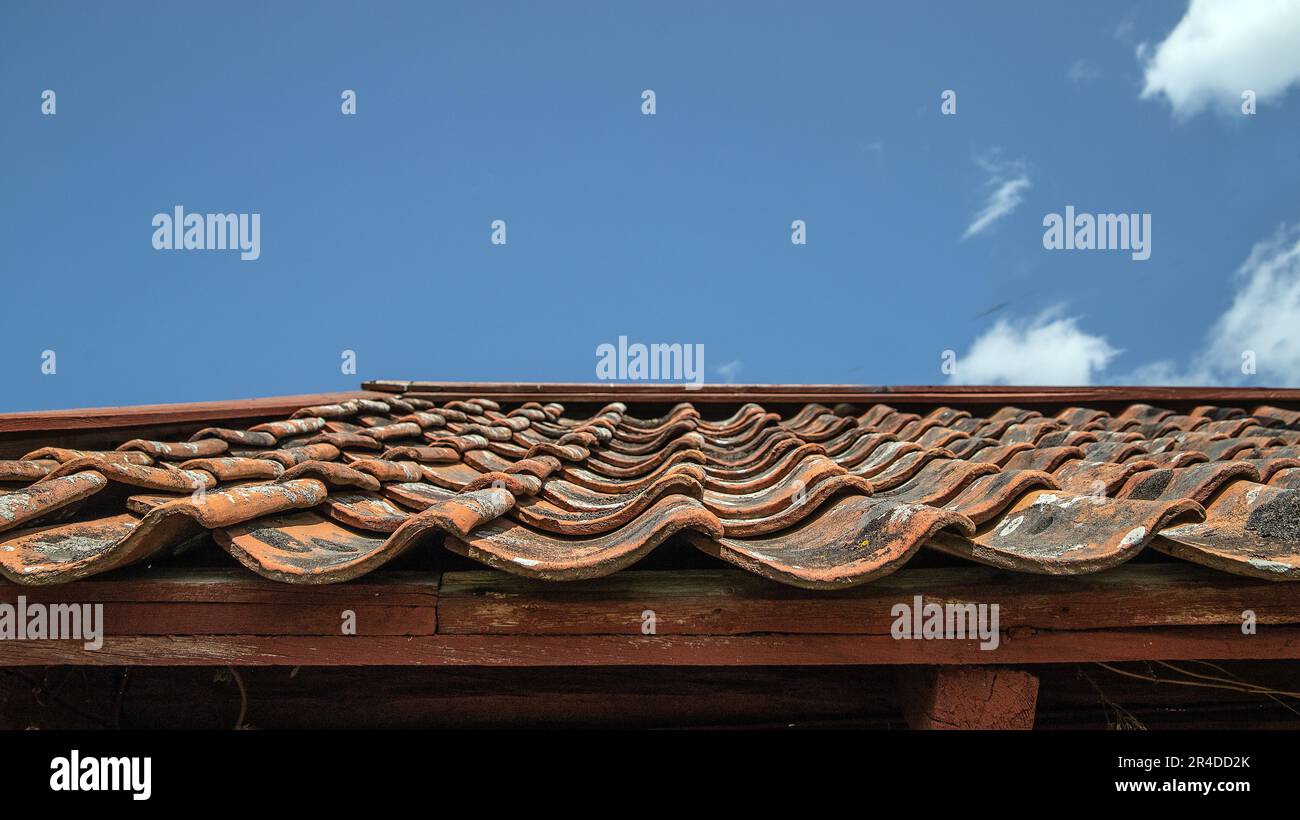 un ancien toit en suède Banque D'Images
