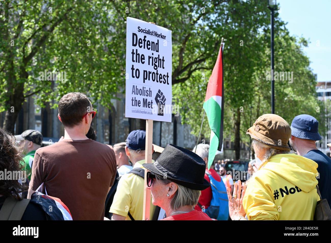 Londres, Royaume-Uni. 27th mai 2023. Pas mon projet de loi. Des militants de plusieurs organisations ont protesté sur la place du Parlement contre le projet de loi de 2023 sur l'ordre public qui est entré en vigueur sur 3 mai 2023. Crédit : michael melia/Alay Live News Banque D'Images