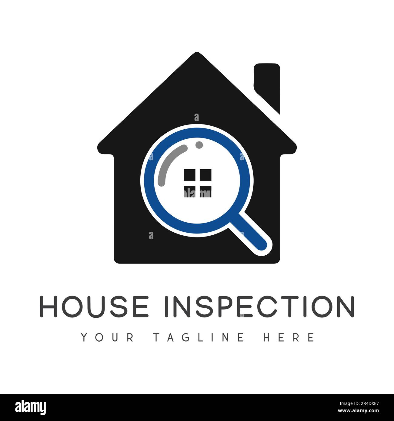 Maison inspection logo Design Immobilier logotype logement Illustration de Vecteur