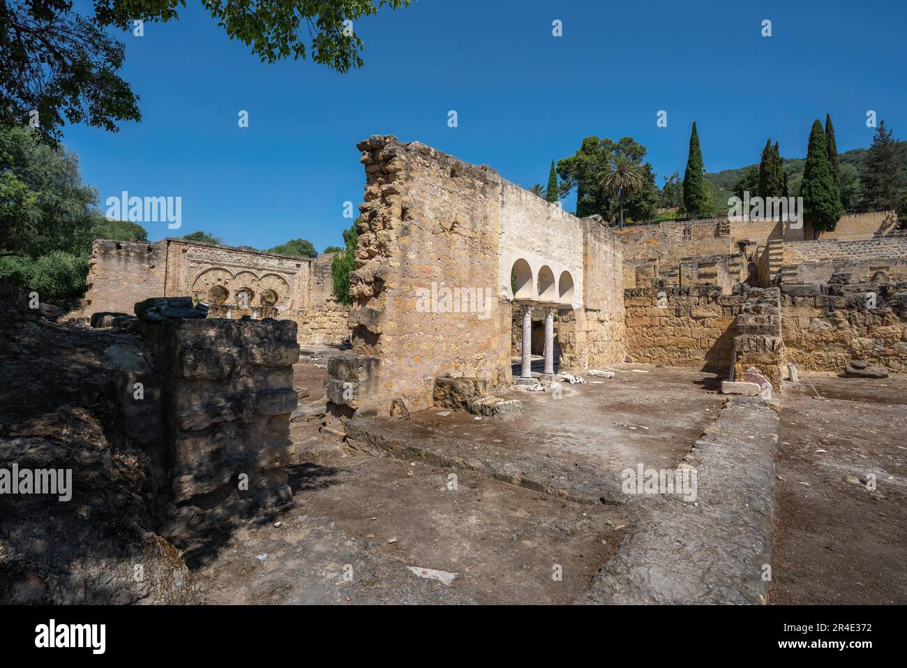 Maison du bassin d'eau (Vivienda de la Alberca) à Medina Azahara (Madinat al-Zahra) - Cordoue, Andalousie, Espagne Banque D'Images