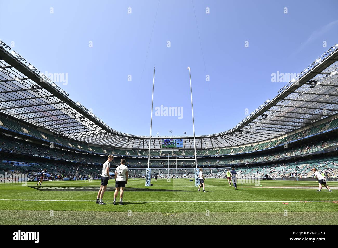 Twickenham, Royaume-Uni. 27th mai 2023. Gallagher première finale de rugby. Saracens vs sale Sharks. Stade de Twickenham. Twickenham . Une vue générale (GV) du stade baigné de soleil pendant la finale de rugby Gallagher Premiership entre Saracens et sale Sharks. Credit: Sport en images/Alamy Live News Banque D'Images