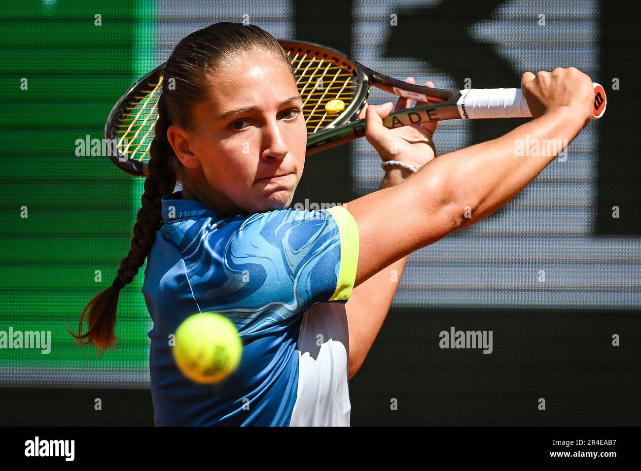Diane PARRY de France lors d'un match d'exposition de Roland-Garros 2023, tournoi de tennis Grand Slam, aperçus sur 27 mai 2023 au stade Roland-Garros à Paris, France - photo: Matthieu Mirville/DPPI/LiveMedia Banque D'Images