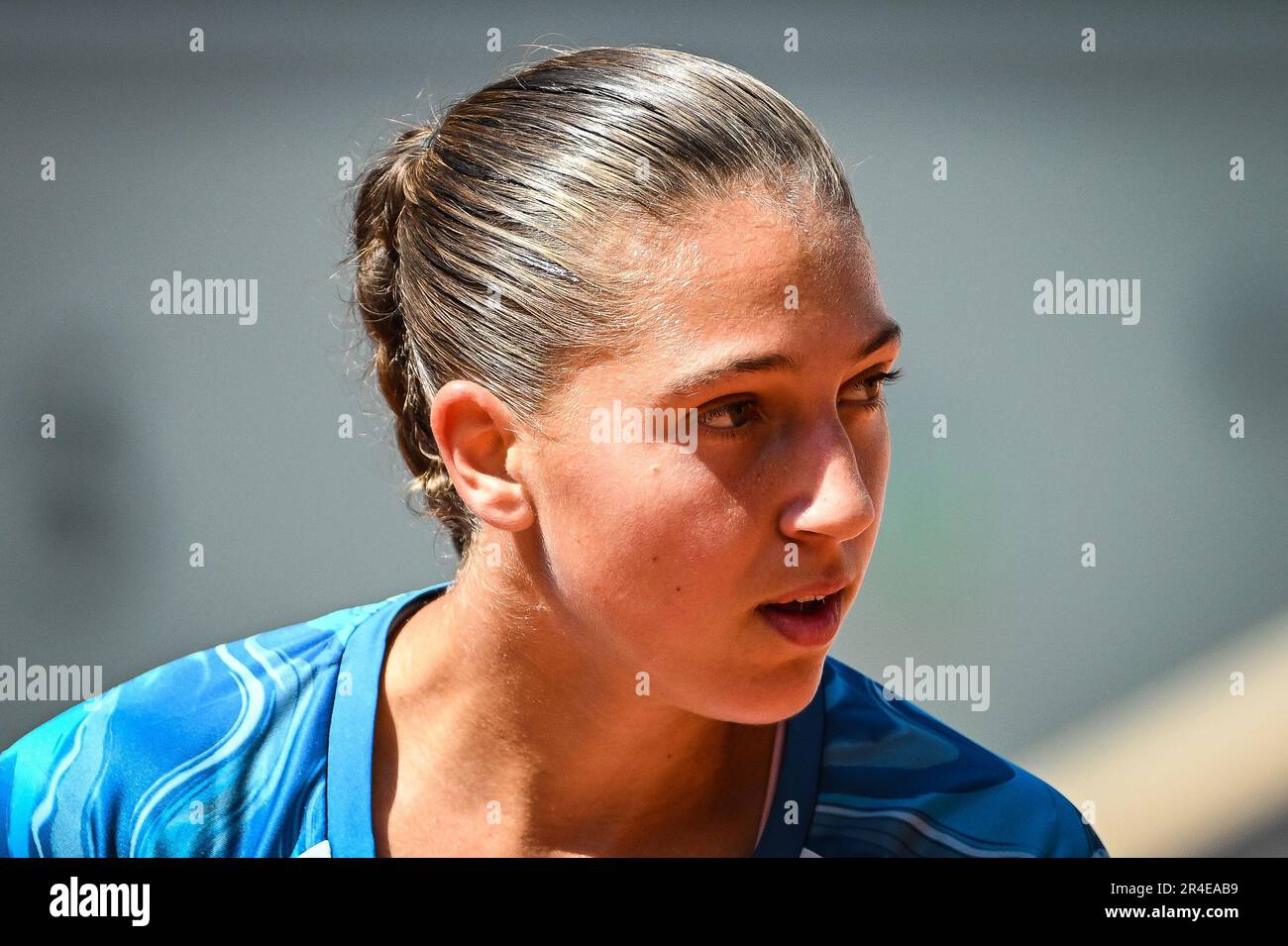 Diane PARRY de France lors d'un match d'exposition de Roland-Garros 2023, tournoi de tennis Grand Slam, aperçus sur 27 mai 2023 au stade Roland-Garros à Paris, France - photo: Matthieu Mirville/DPPI/LiveMedia Banque D'Images