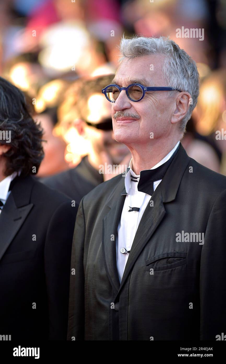 Cannes, France. 27th mai 2023. CANNES, FRANCE - 27 MAI : Wim Wenders assiste à la cérémonie de clôture tapis rouge lors du festival annuel de Cannes 76th au Palais des Festivals sur 27 mai 2023 à Cannes, France. Credit: dpa/Alay Live News Banque D'Images