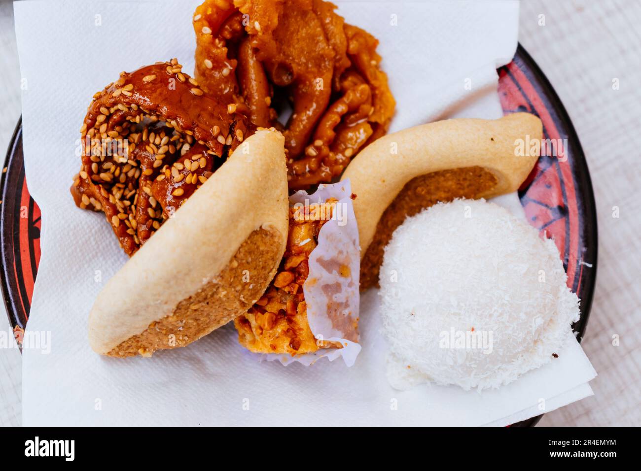 Pâtisseries marocaines traditionnelles. Melilla, Ciudad Autónoma de Melilla, Espagne, África, UE. Banque D'Images