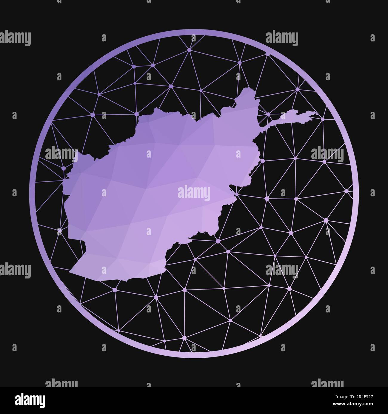 Icône Afghanistan. Carte polygonale vectorielle du pays. Icône Afghanistan dans un style géométrique. Illustration de Vecteur