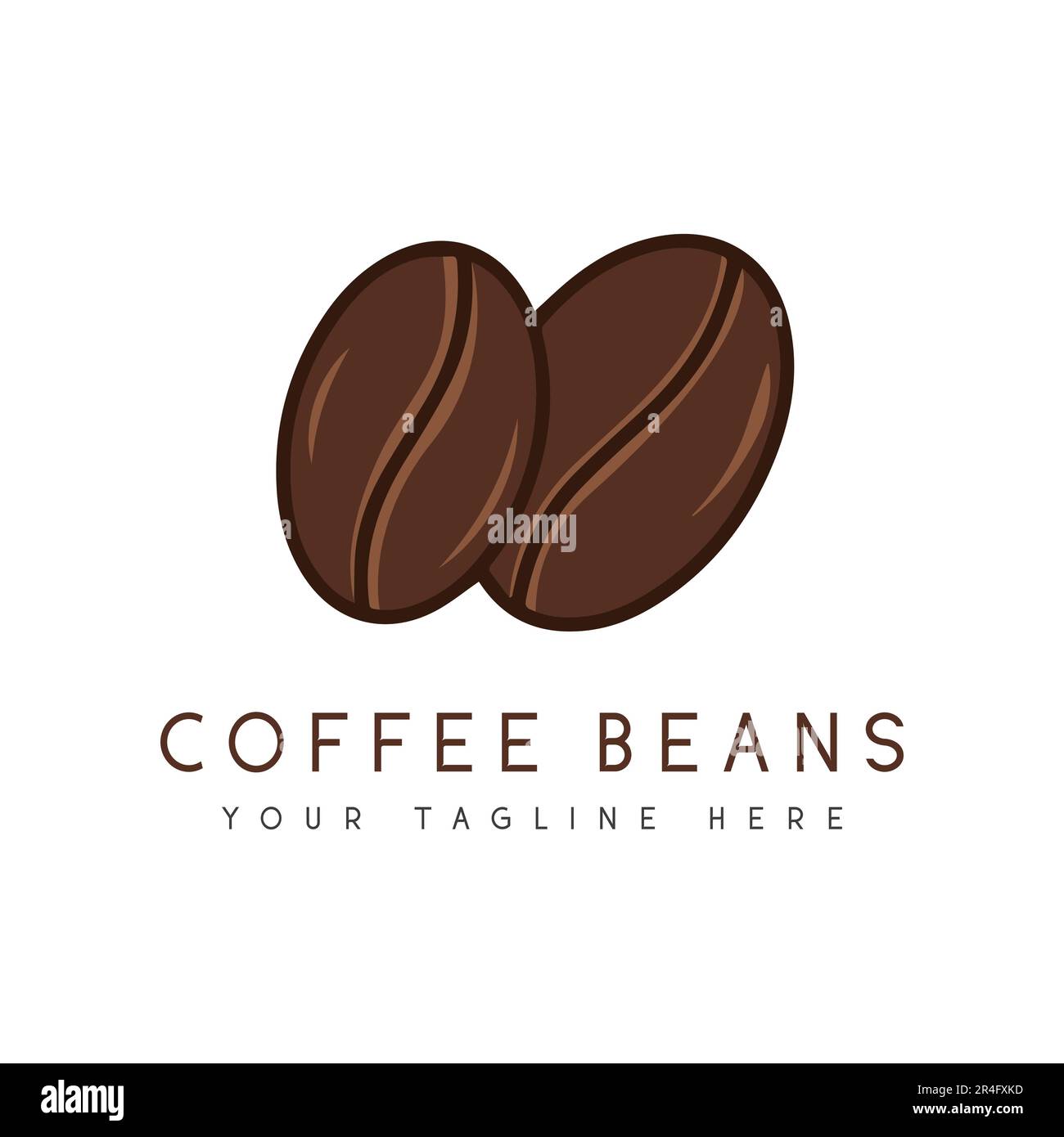 Logo des grains de café Design logo des grains de café Coffee Shop Illustration de Vecteur