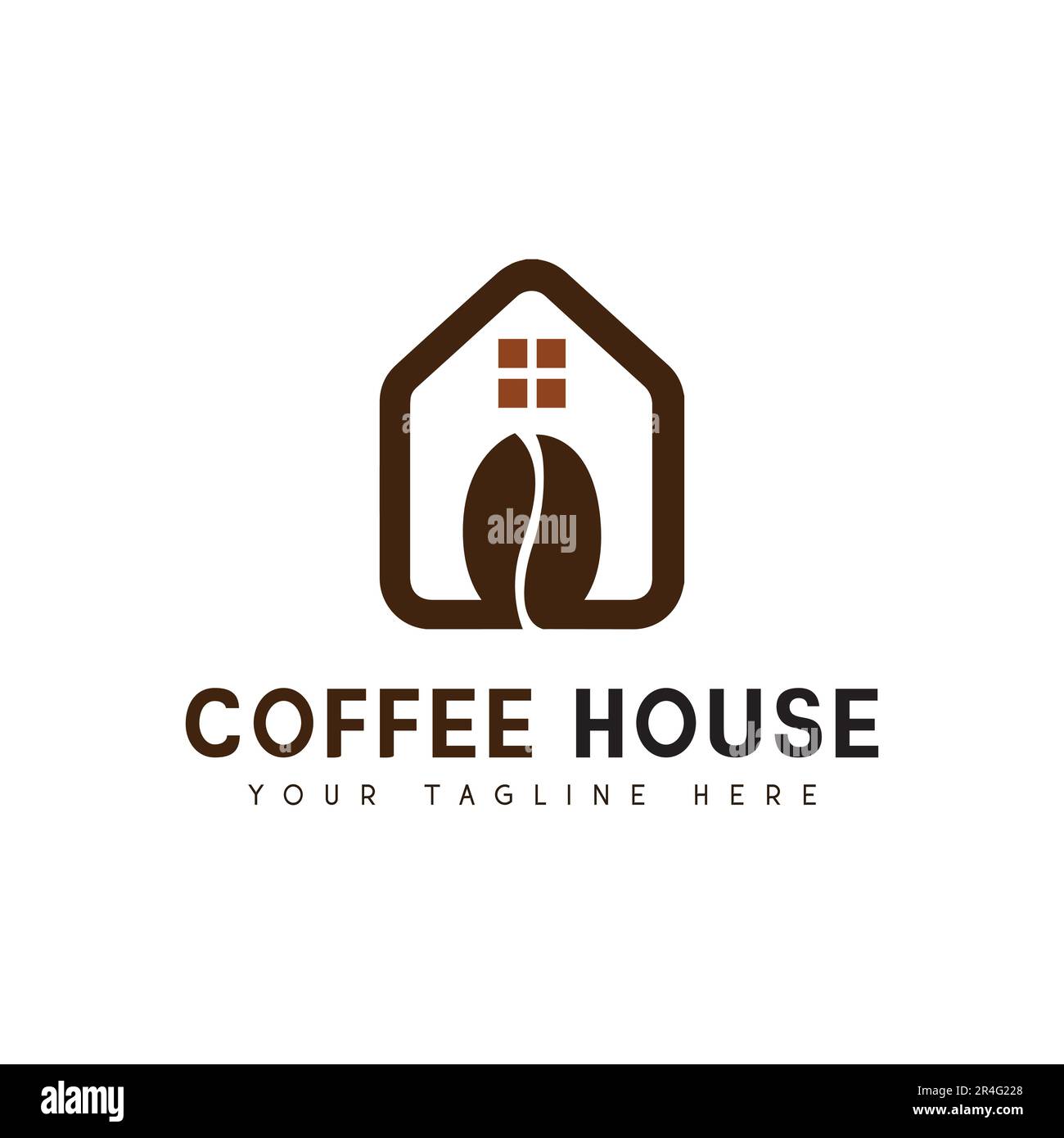 Café House logo Design café logo café-restaurant café chaud Illustration de Vecteur