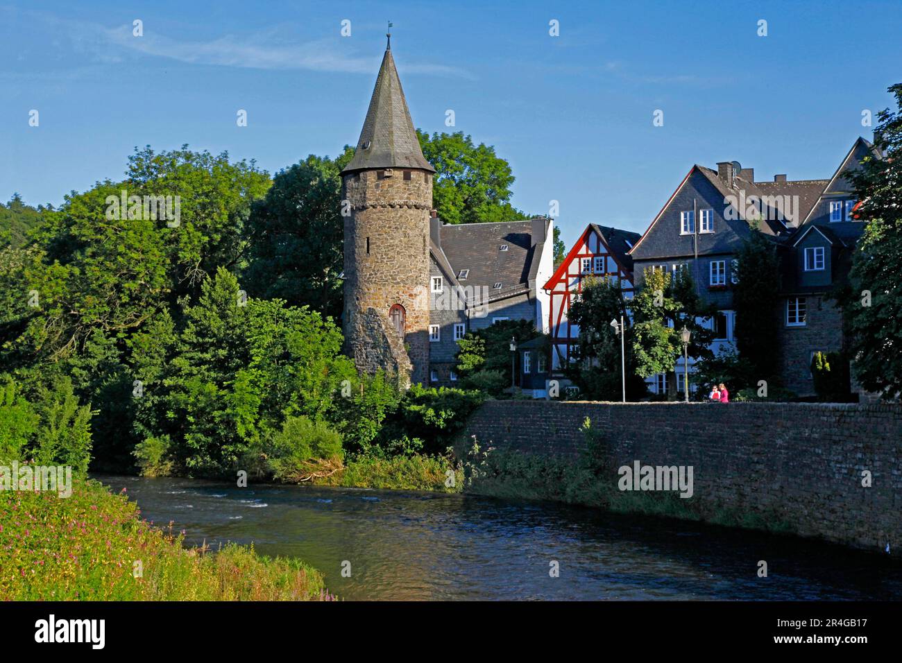 Dill, Dill Tower, construite au 13th/14th siècle, Herborn, Lahn-Dill District, Hesse, Allemagne Banque D'Images