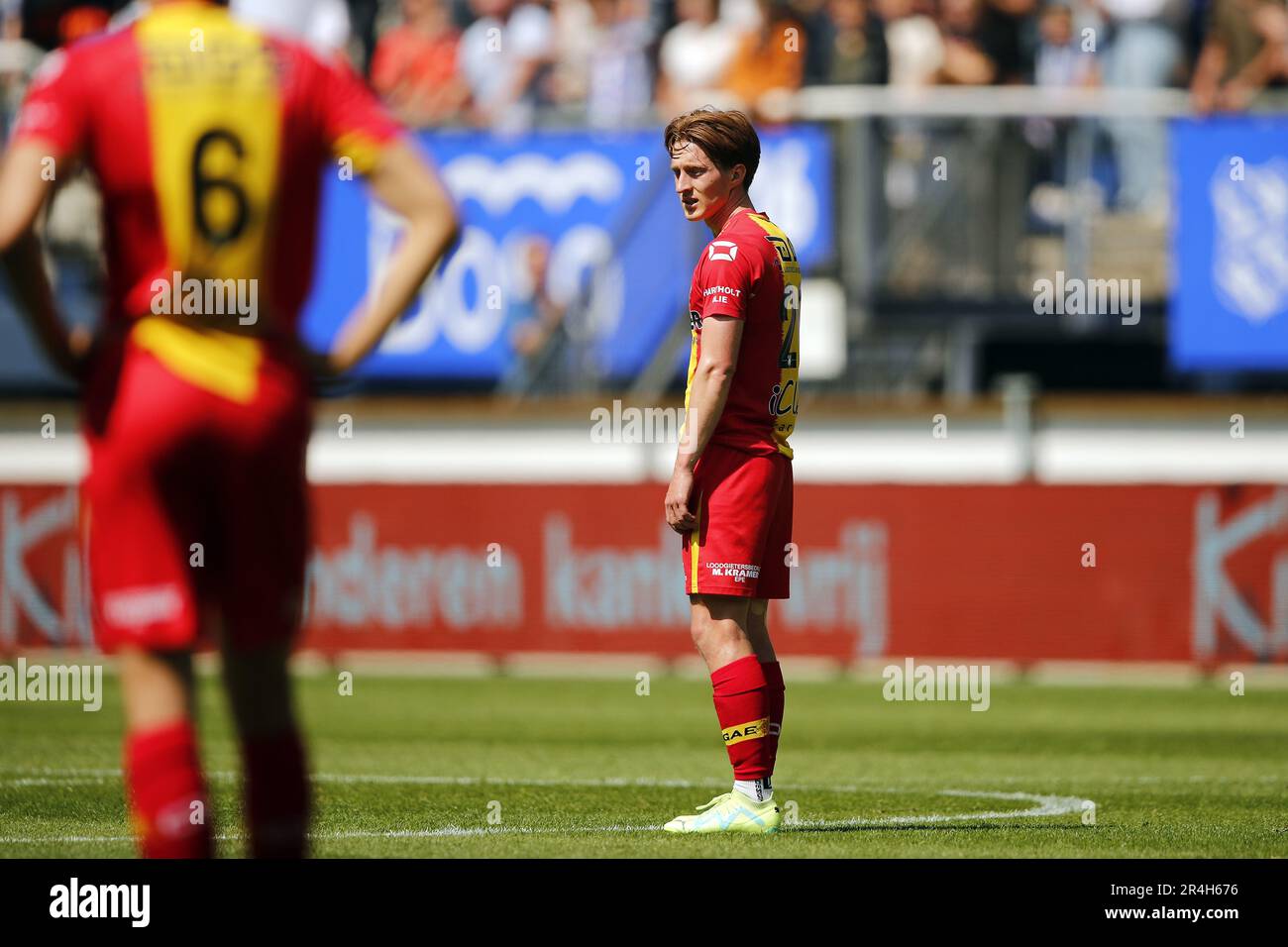 HERENVEEN - Xander Blomme of Go Ahead Eagles pendant le match de première ligue néerlandais entre sc Heerenveen et Go Ahead au stade Abe Lenstra sur 28 mai 2023 à Heerenveen, pays-Bas. ANP BART STOUTJESDYK Banque D'Images