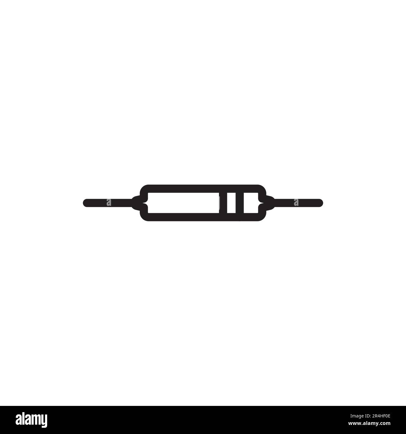 Icône de la ligne noire du papier Capasitor. Pictogramme pour page Web, application mobile, Promo. Illustration de Vecteur