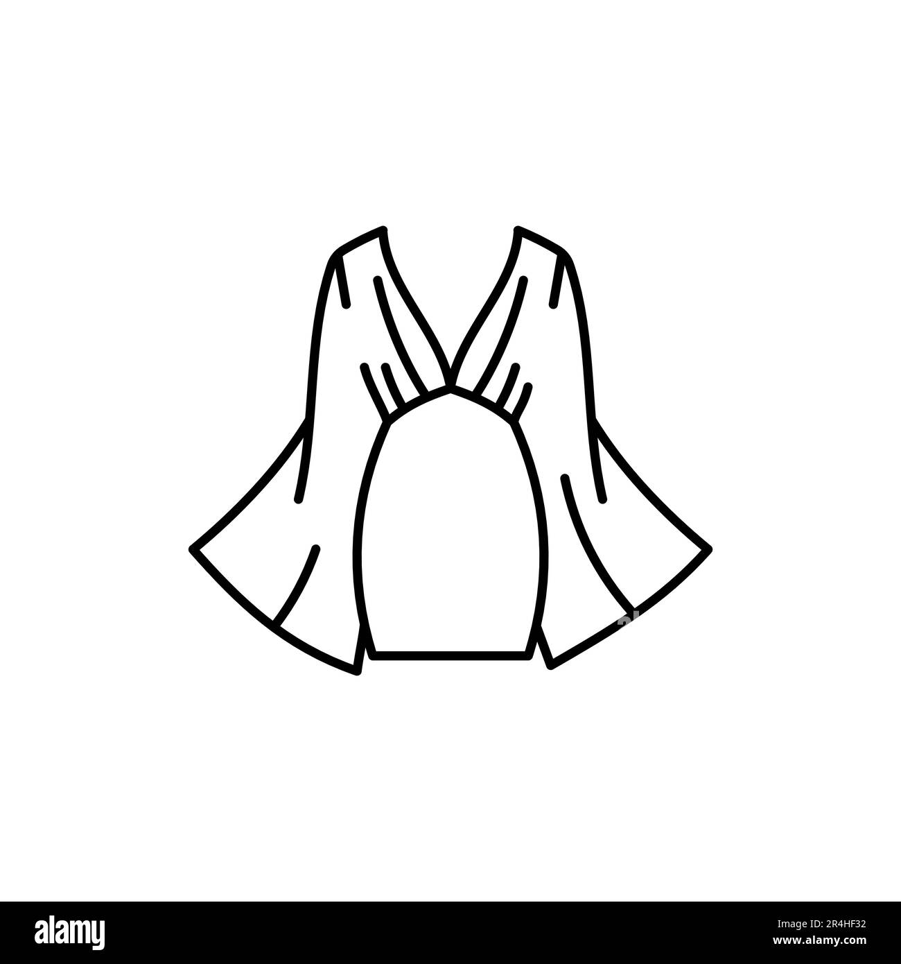 Icône de la ligne noire de la robe bat. Pictogramme pour page Web, application mobile, Promo. Illustration de Vecteur Icône de la ligne noire de la robe bat. Pictogramme pour page Web, application mobile, Promo. Illustration de Vecteur