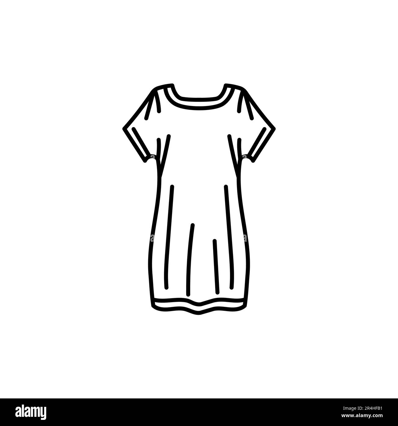 Robe tunique ligne noire icône. Pictogramme pour page Web, application mobile, Promo. Illustration de Vecteur Robe tunique ligne noire icône. Pictogramme pour page Web, application mobile, Promo. Illustration de Vecteur