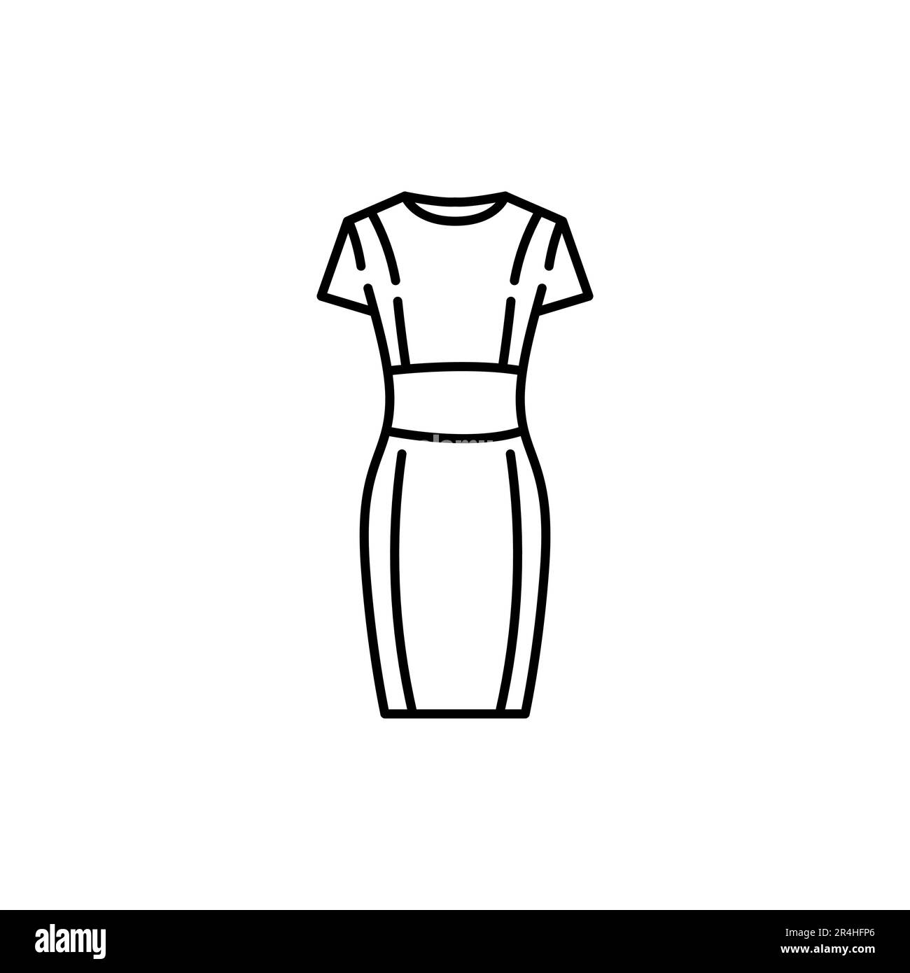 Robe de gaine icône de ligne noire. Pictogramme pour page Web, application mobile, Promo. Illustration de Vecteur Robe de gaine icône de ligne noire. Pictogramme pour page Web, application mobile, Promo. Illustration de Vecteur