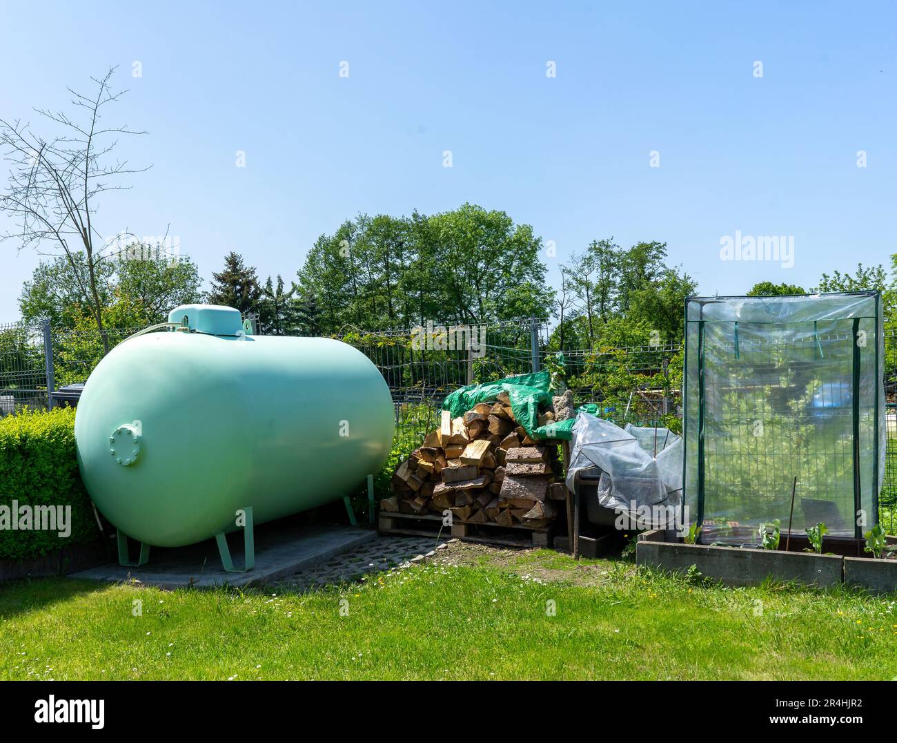 Réservoir de carburant à la maison Banque D'Images