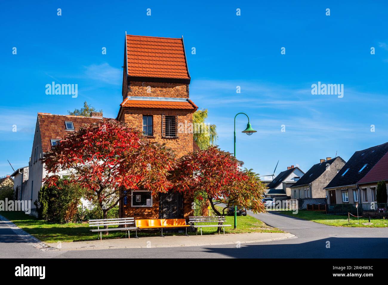 Ancienne station de transformation Freudenberg, Brandebourg, Allemagne Banque D'Images