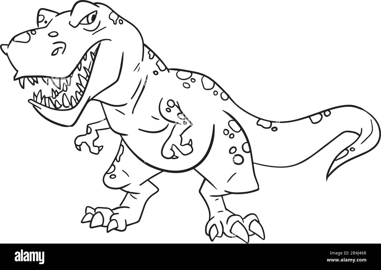 Page de coloriage facile de bébé dinosaure . Vecteur de la feuille d'icônes. Illustration de Vecteur