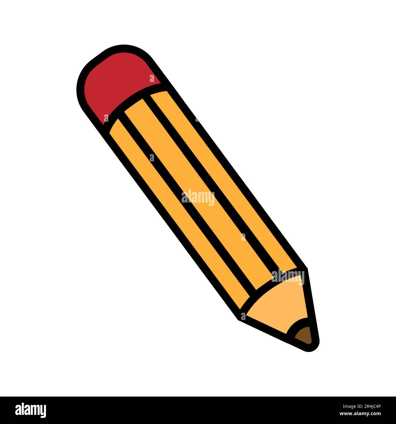 Icône de crayon linéaire pour la conception du papier. Dessin moderne  simple et plat. Collection de symboles de contour. Moderne Image  Vectorielle Stock - Alamy