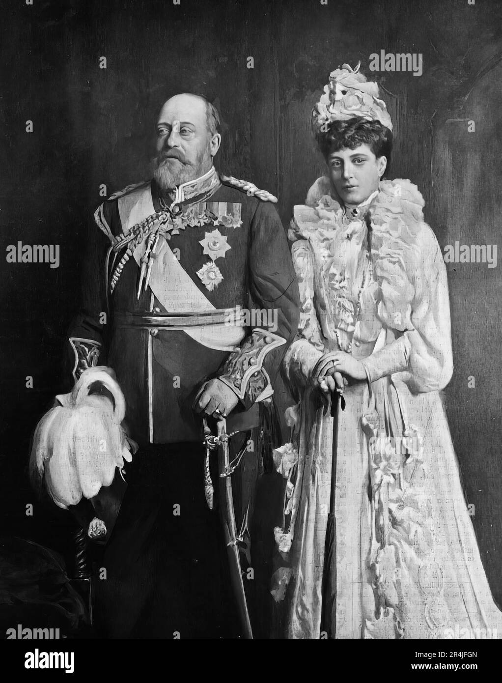 Edward VII Roi d'Angleterre et son épouse Alexandra Banque D'Images