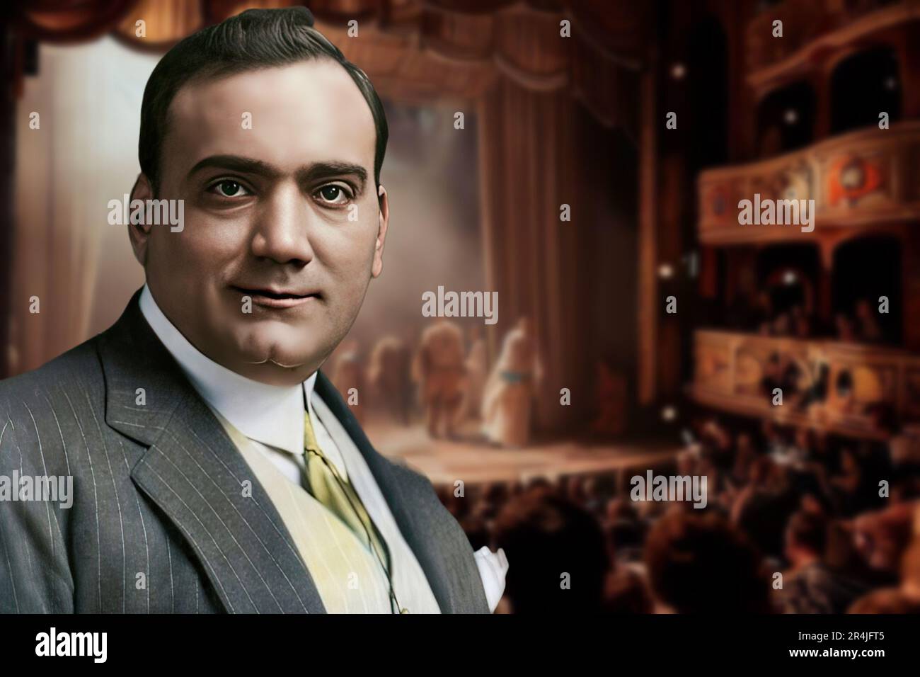 Le ténor italien (napolitain) Enrico Caruso était l'un des chanteurs d'opéra les plus célèbres et influents de tous les temps. Banque D'Images