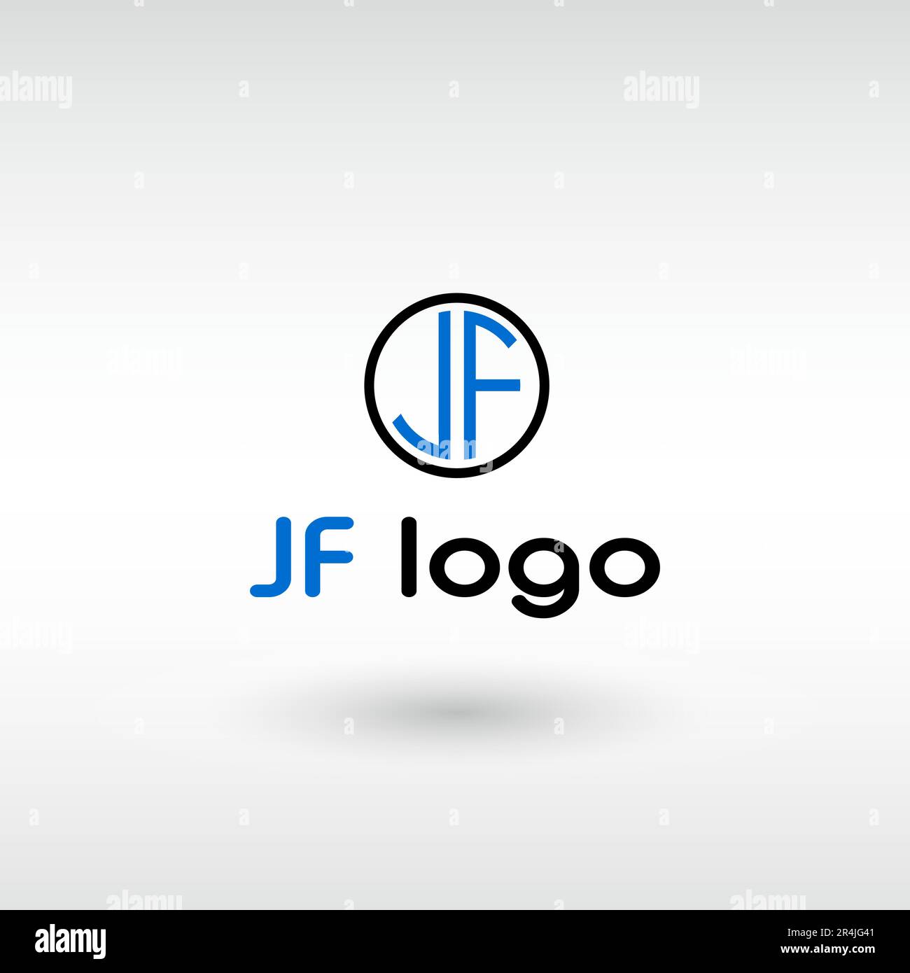 Typographie lettre JF logo vecteur vecteur modifiable Illustration Illustration de Vecteur