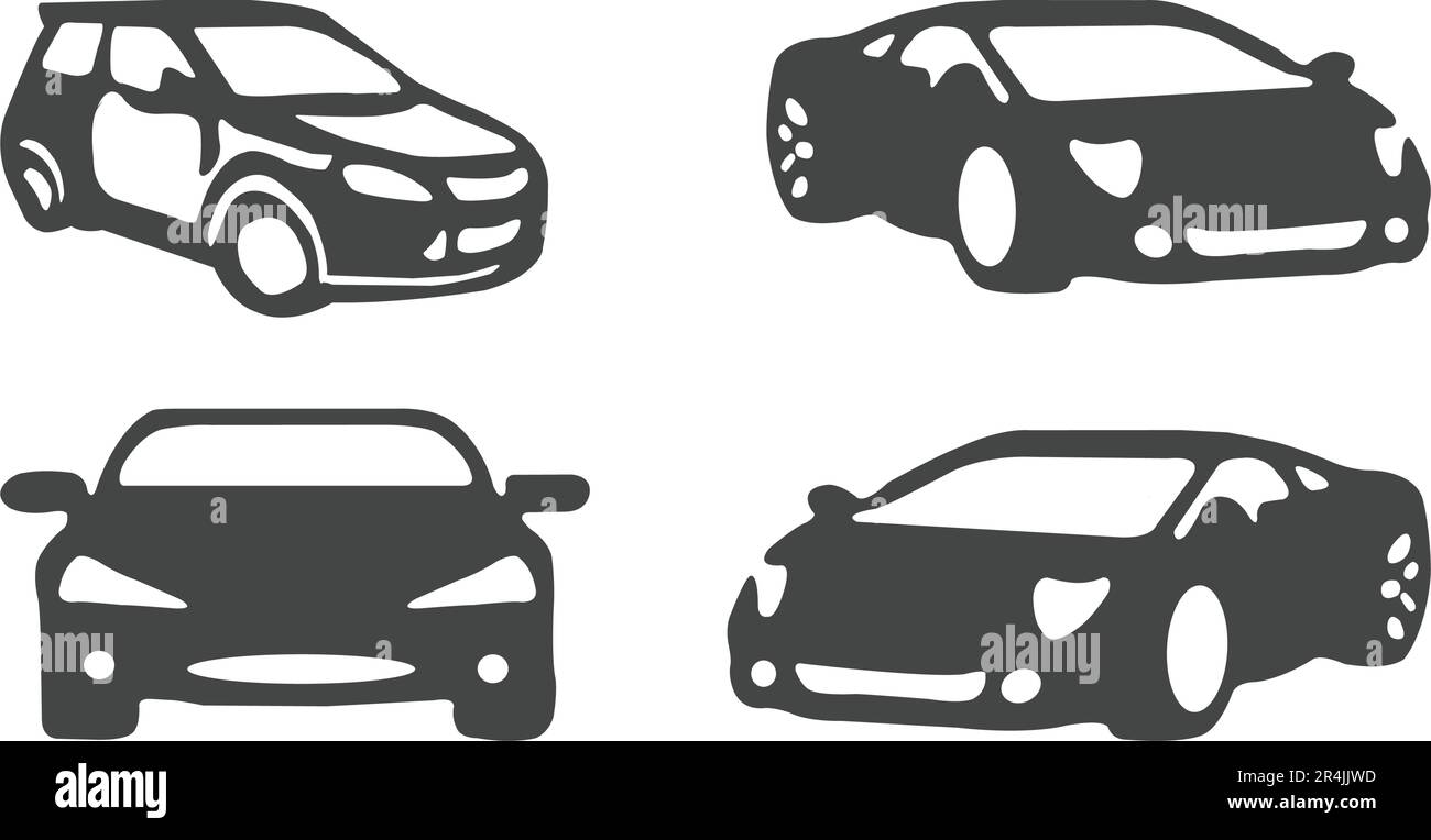 Illustration du vecteur de vue en perspective de la voiture Illustration de Vecteur