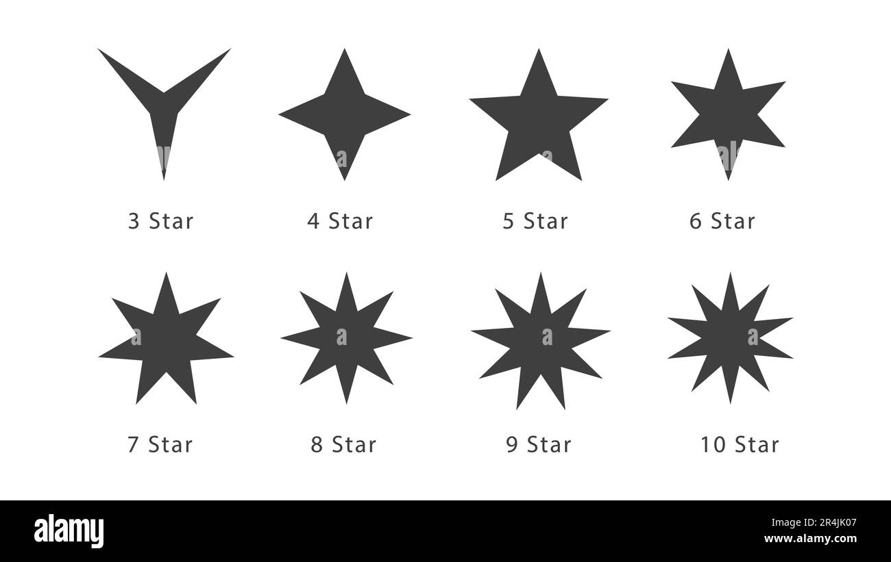 3 étoiles 4 étoiles 5 étoiles 6 étoiles 7 étoiles 8 étoiles 9 étoiles 10 étoiles vecteur IIlustrațion Illustration de Vecteur
