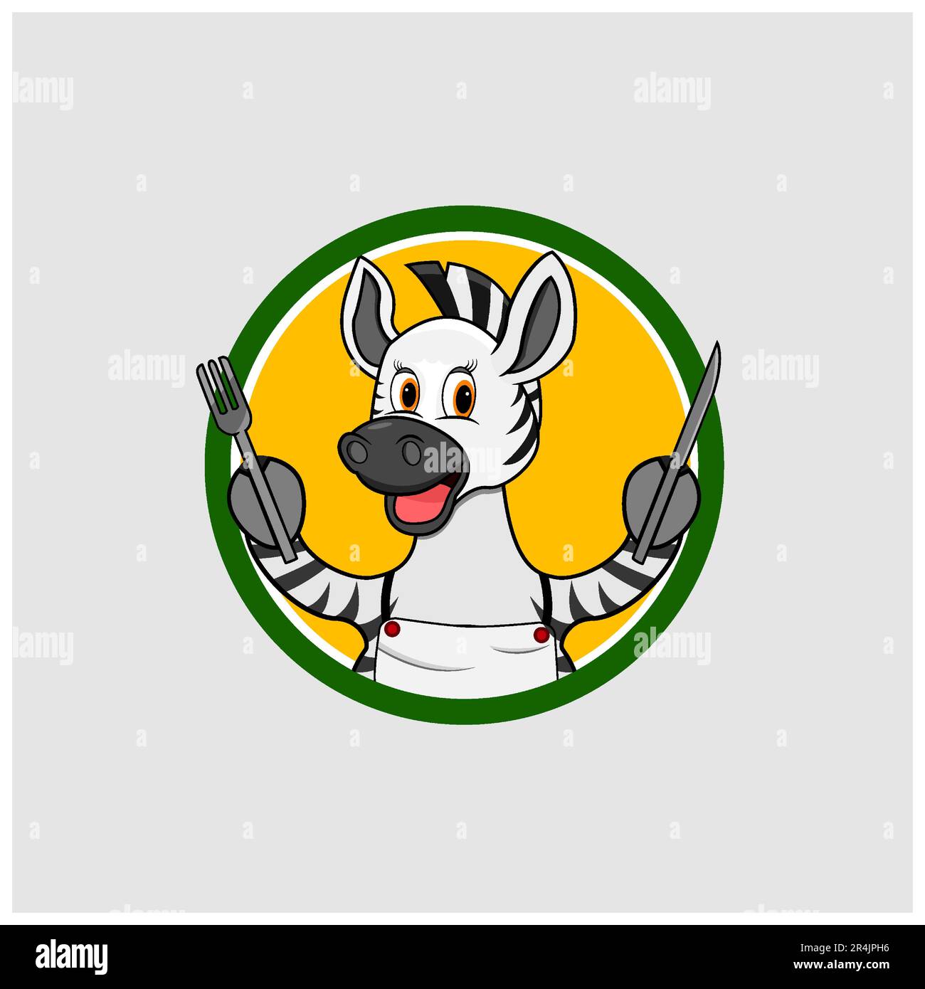 Étiquette cercle à tête ZEBRA, apportez une fourchette et un couteau et prêt à manger, fond de couleur jaune, mascotte, icône, personnage ou logo, Vecteur et illustration. Illustration de Vecteur Étiquette cercle à tête ZEBRA, apportez une fourchette et un couteau et prêt à manger, fond de couleur jaune, mascotte, icône, personnage ou logo, Vecteur et illustration. Illustration de Vecteur