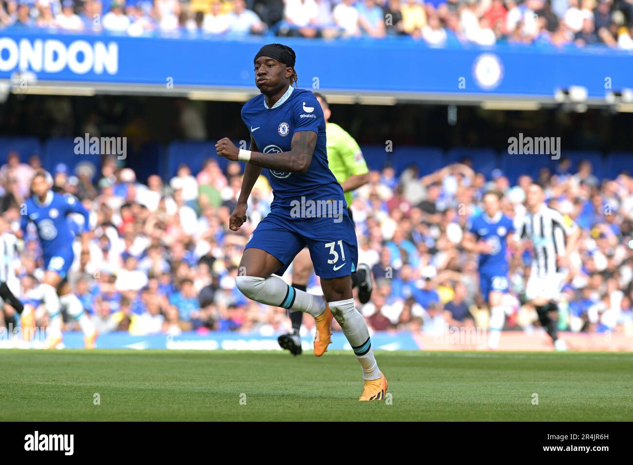 Londres, Royaume-Uni. 28th mai 2023. Noni Madueke de Chelsea pendant le match de Chelsea contre Newcastle United Premier League à Stamford Bridge London crédit: MARTIN DALTON/Alay Live News Banque D'Images