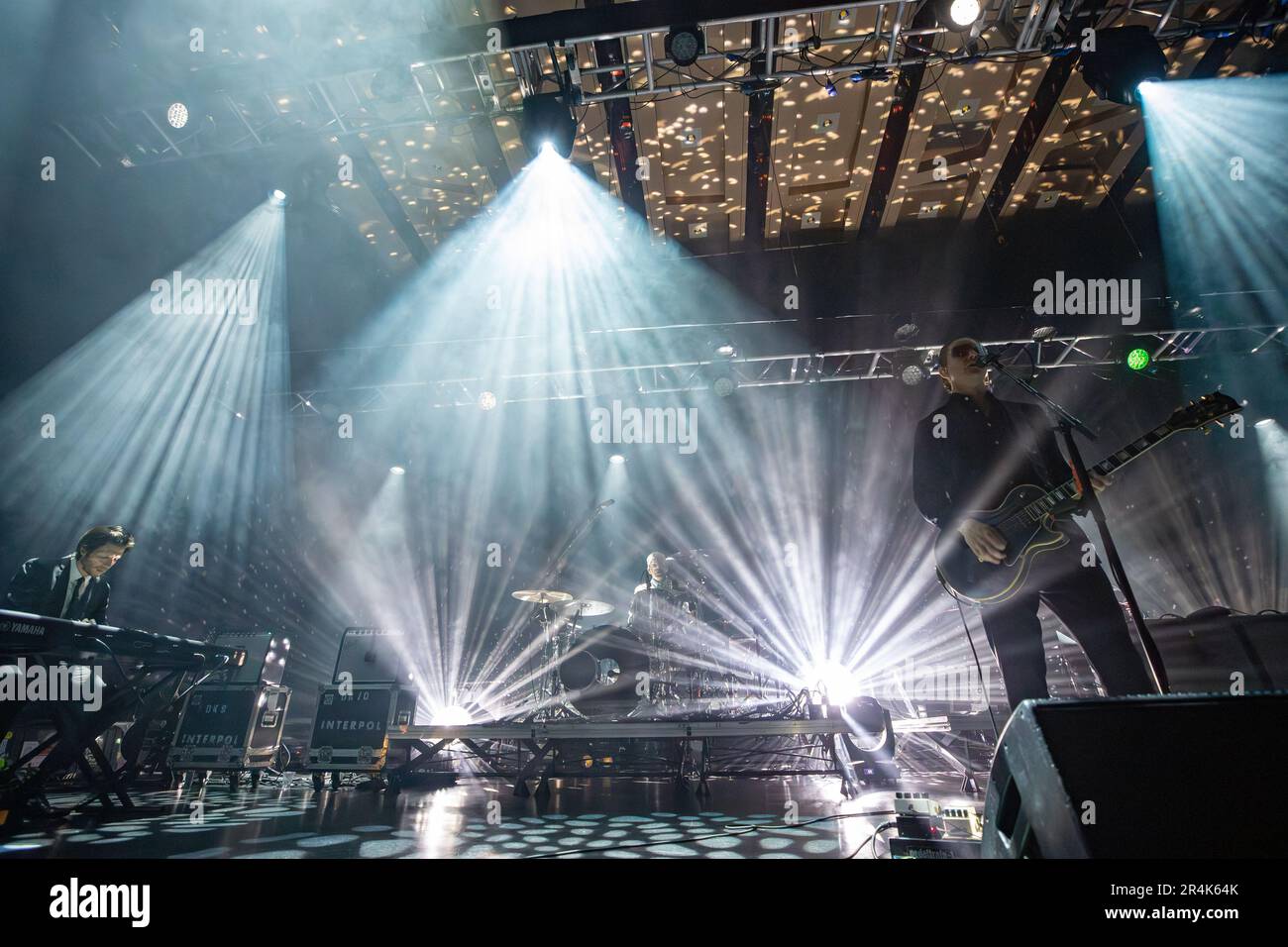 Brighton, Royaume-Uni. Dimanche 28 mai 2023.Daniel Kessler, Sam Fogarinol et Paul Banks d'Interpol se produit au Brighton Dome,© Jason Richardson / Alay Live News Banque D'Images