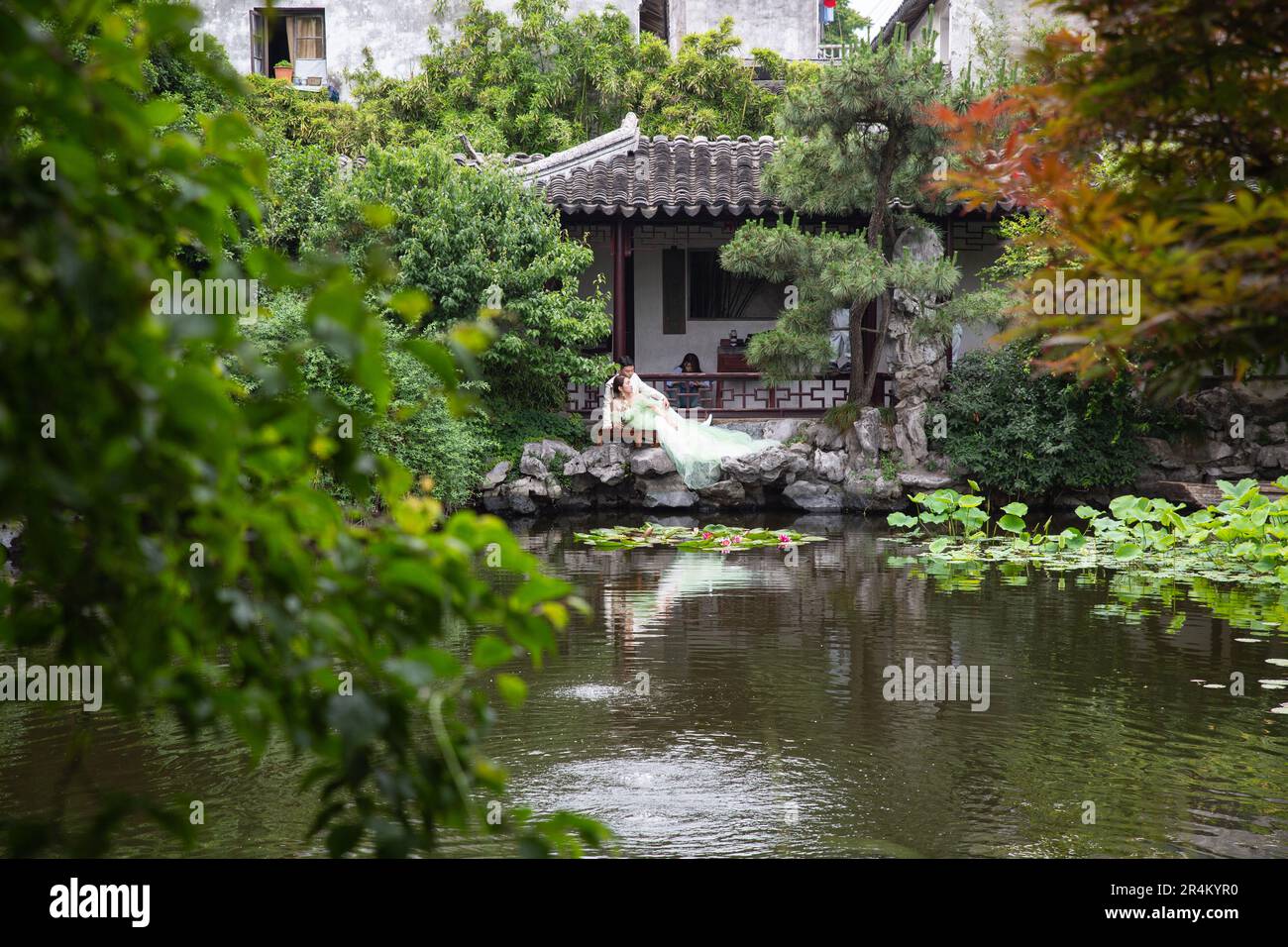 Jardin de la culture, Suzhou, Chine Banque D'Images