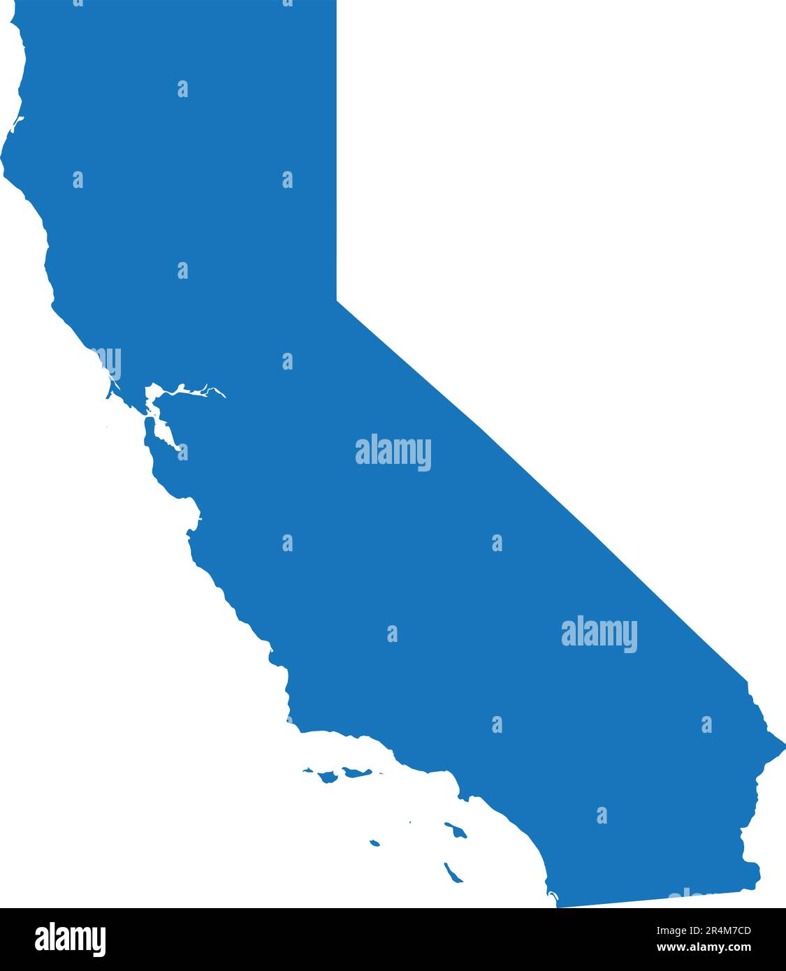 CARTE DES couleurs CMJN BLEUES de CALIFORNIE, États-Unis Illustration de Vecteur