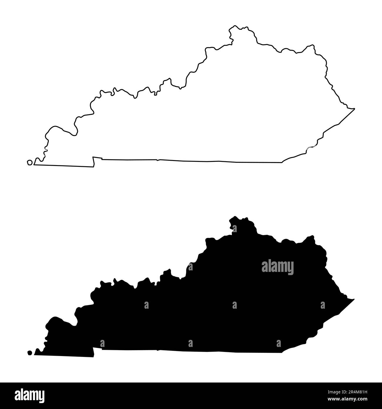 Ensemble de cartes du Kentucky, états-unis d'amérique. Illustration vectorielle de l'icône de concept plat . Illustration de Vecteur