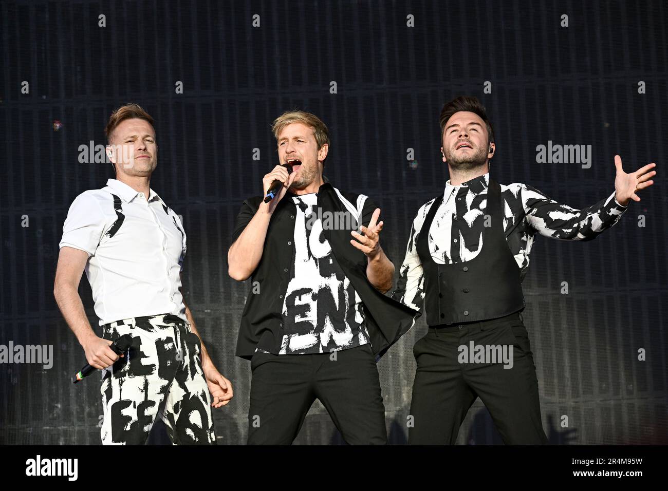 Westlife sur scène à Grona Lund à Stockholm, Suède, 28 mai 2023.photo: Jonas Ekmount / TT / code 10030 Banque D'Images