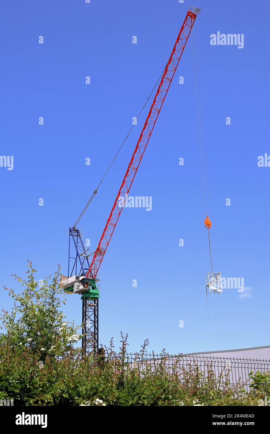 Construction d'une grue construire un tunnel sous les collines Chiltern pour le chemin de fer de HS2 à Bucks Banque D'Images