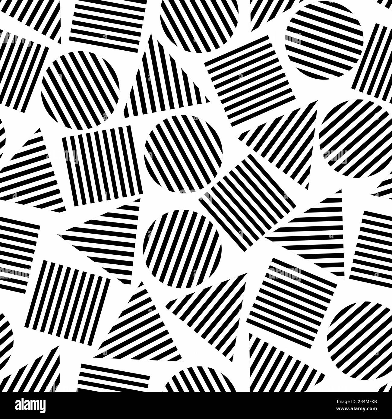 Motif géométrique noir et blanc sans couture. Illustration de Vecteur