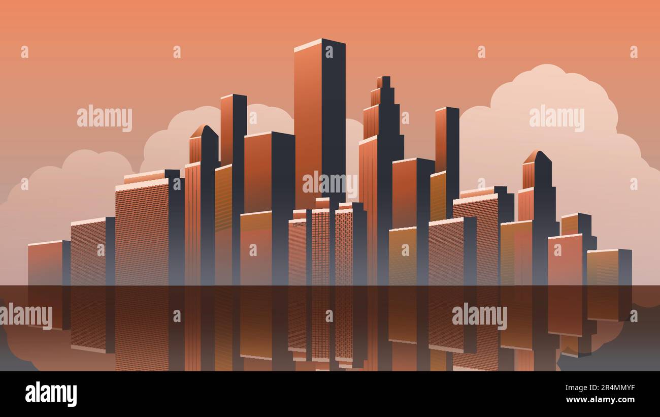 Metropolis - Urban CityScape Vector Design Illustration de Vecteur