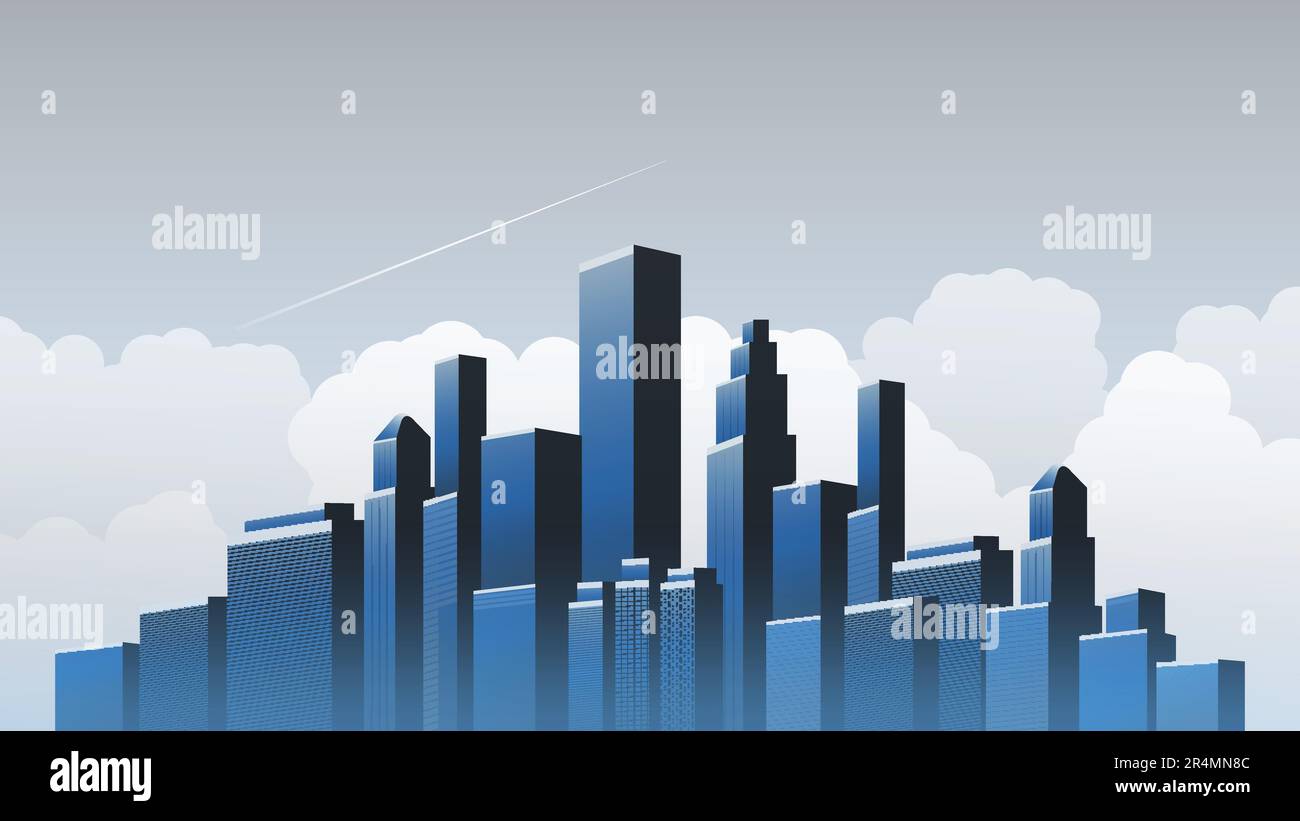 Metropolis - Urban CityScape Vector Design Illustration de Vecteur