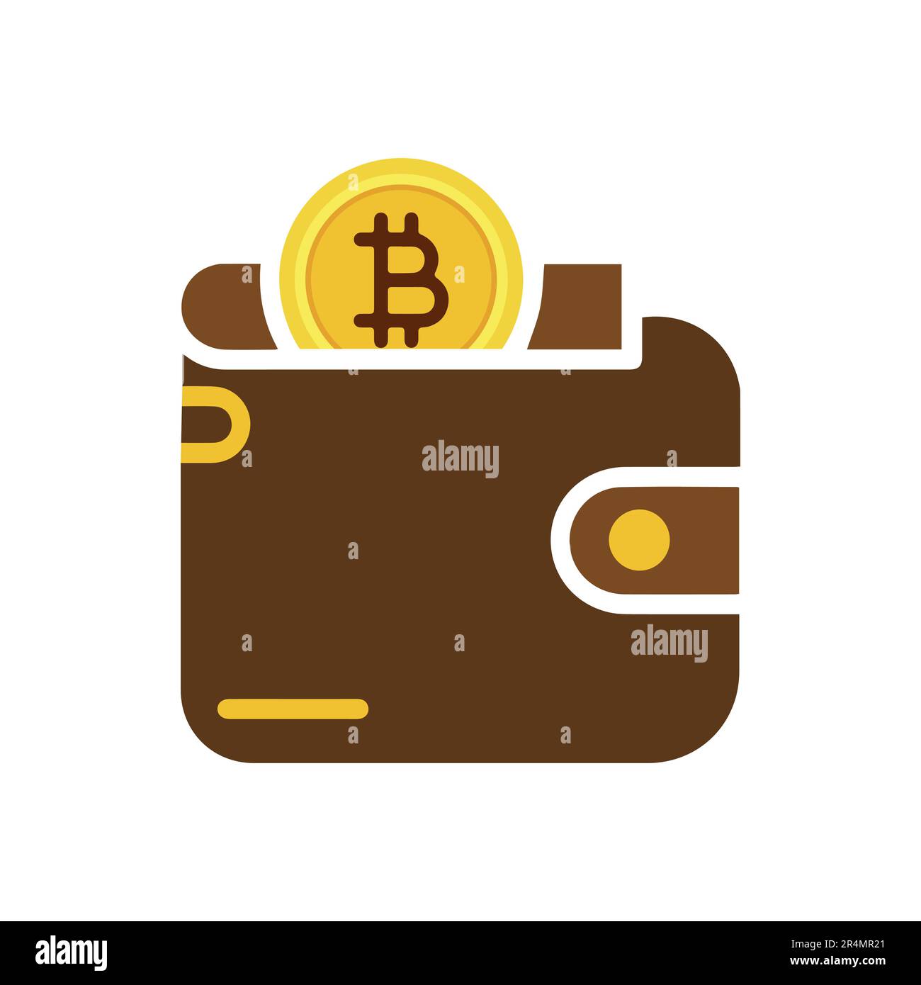 Crypto Currency Exchange Bitcoin Digital Wallet logotype Illustration de Vecteur