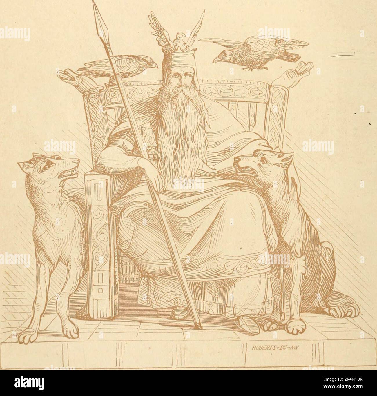 'Manue de la mythologie : grec et romain, norse, et ancienne mythologie allemande, hindoo et égyptienne' (1875) Banque D'Images