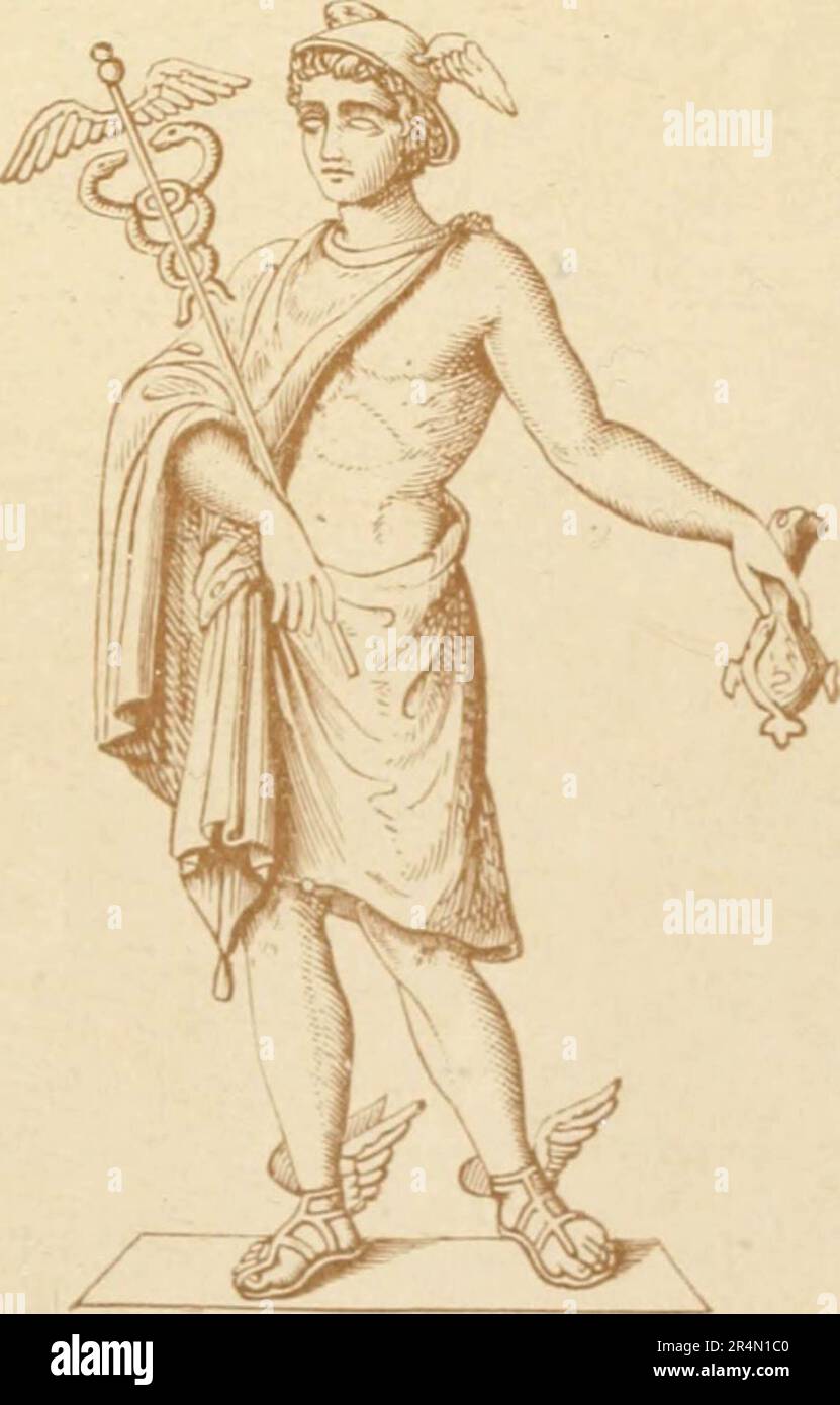 'Manue de la mythologie : grec et romain, norse, et ancienne mythologie allemande, hindoo et égyptienne' (1875) Banque D'Images