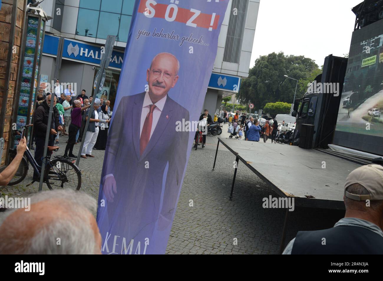 Antalya, Turquie - 23 mai 2023 - rassemblement pour le soutien du candidat à la présidence Kemal Kilicdaroglu dans le second tour de l'élection présidentielle. (Photo de Markku Rainer Peltonen) Banque D'Images