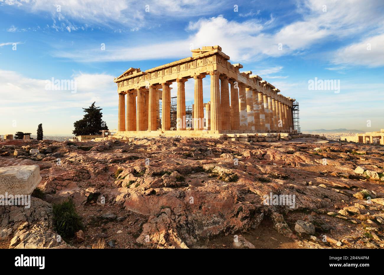 Acropole avec phanteon, Athènes, Grèce. Personne ne Banque D'Images
