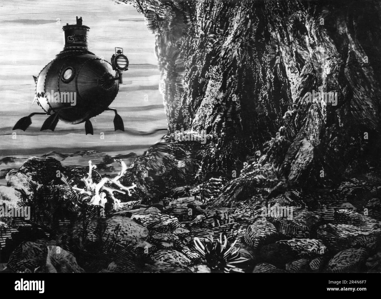 Sous-marin à VYNÁLEZ ZKÁZY / L'INVENTION MORTELLE / L'INVENTION POUR LA DESTRUCTION 1958 réalisateur / conception de production / adaptation KAREL ZEMAN roman Jules Verne Filmove Studio Gottwaldov / Ceskoslovensky Statni film Banque D'Images