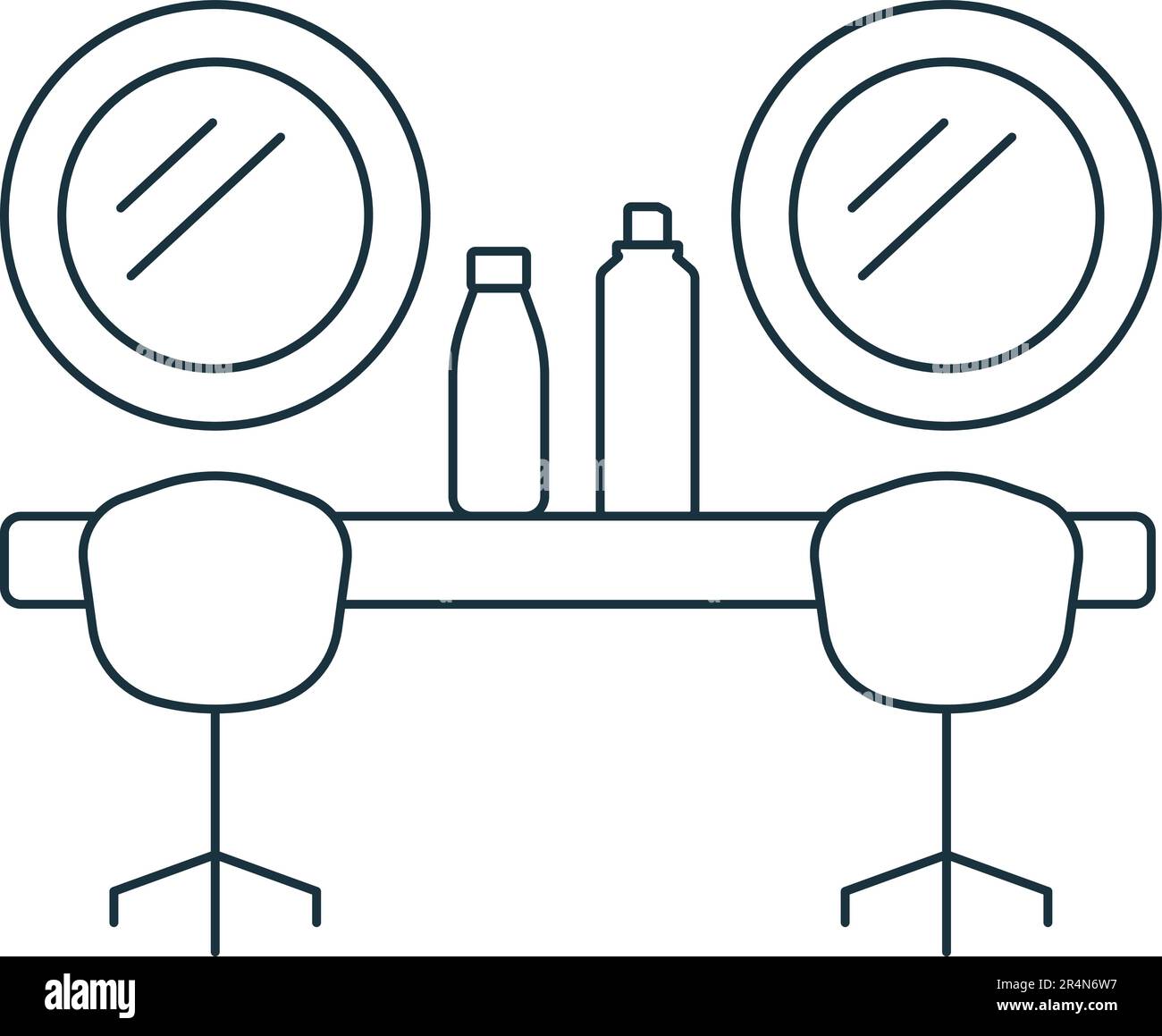 Icône du salon de beauté. Signe simple monochrome de la collection de cosmétologie. Icône de salon de beauté pour logo, modèles, web design et infographies. Illustration de Vecteur