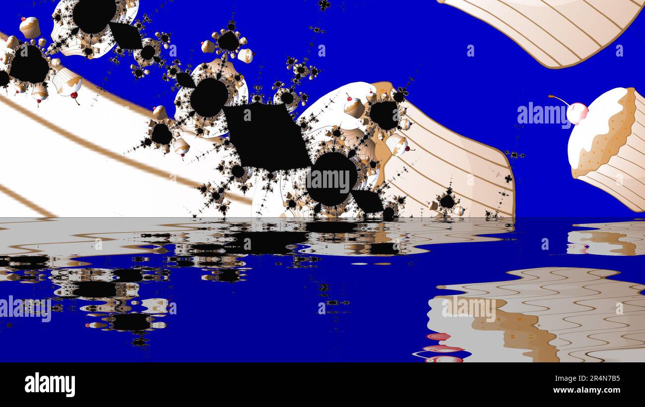 Arrière-plan fractal abstrait numérique généré Banque D'Images