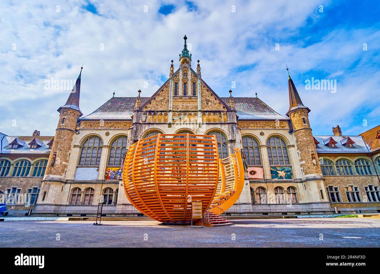 Landesmuseum Zurich , le complexe historique situé au coeur d'Altstadt, en Suisse Banque D'Images