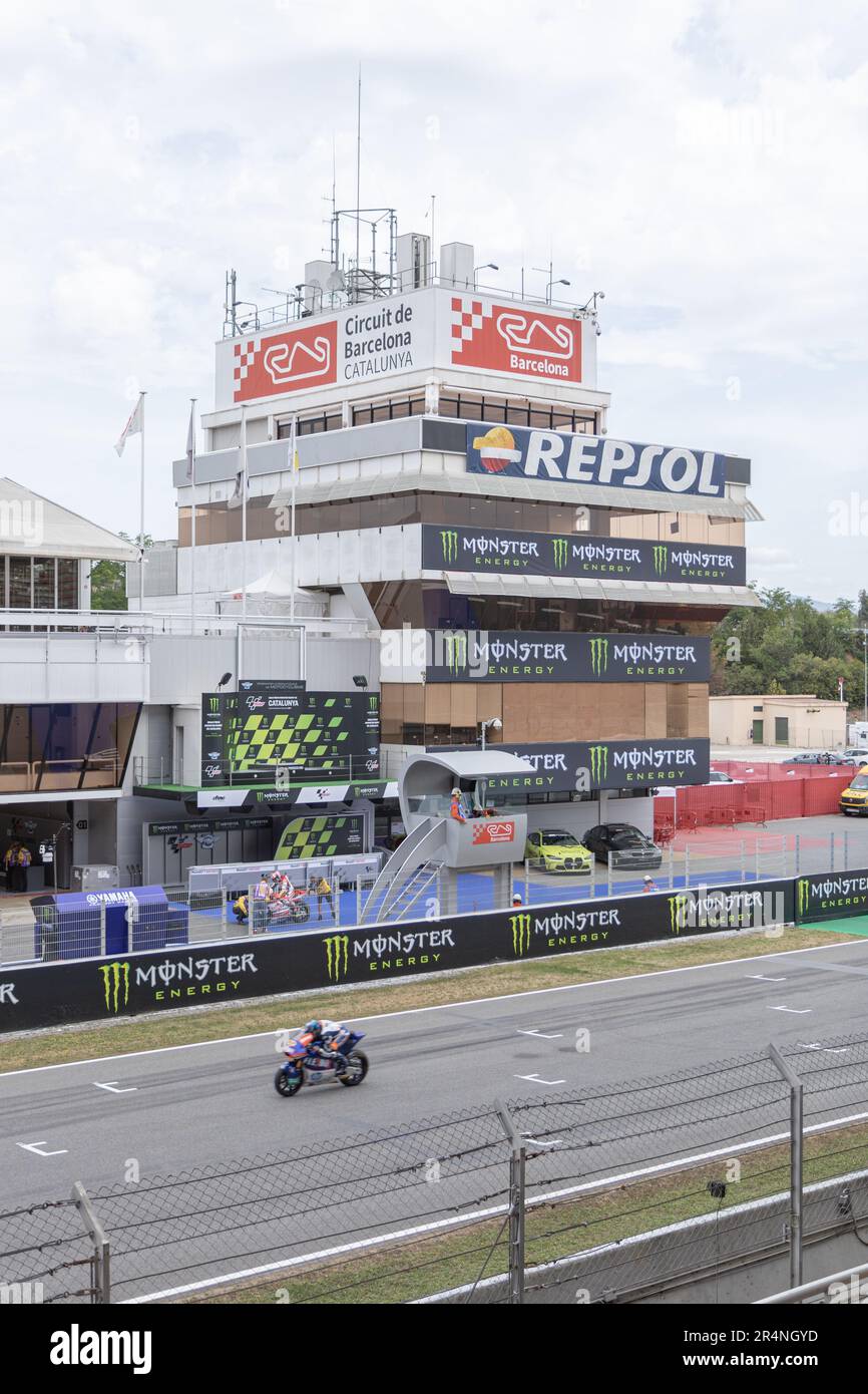 MONTMELLO, ESPAGNE-4 JUIN 2021: Ligne de départ du circuit de Barcelone-Catalunya Banque D'Images